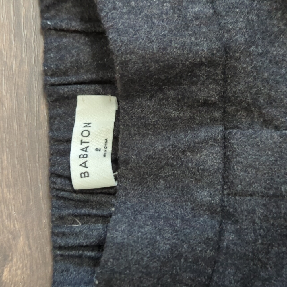 Babaton Cohen Pant Cropped Pleated Dress Pant Gray size 2